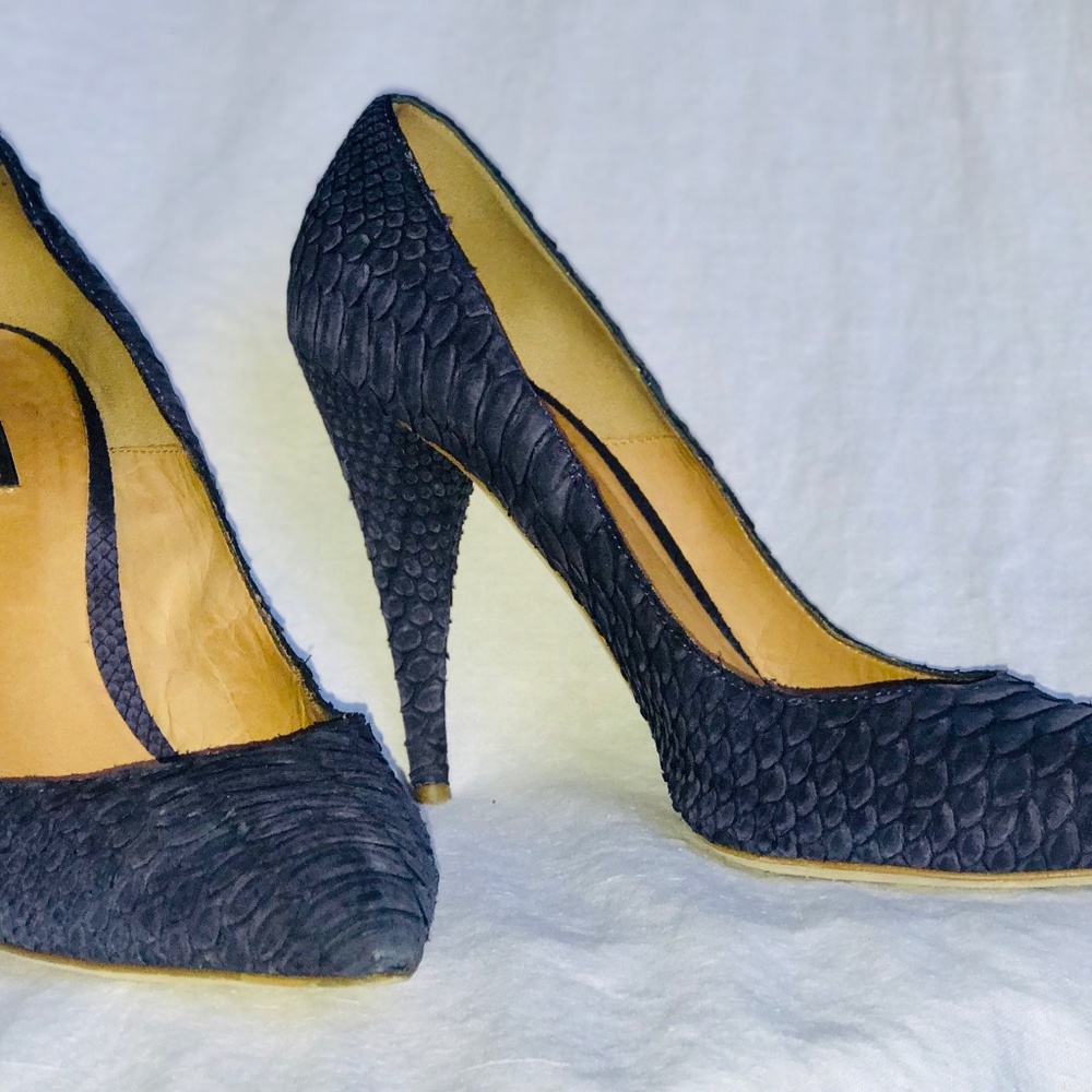 Kurt Geiger Midnight Navy High Suede Pump